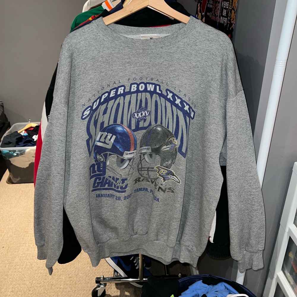 2001 Giants Ravens Super Bowl Crewneck
